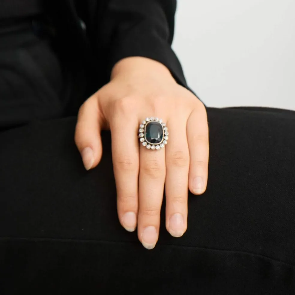 Bague Platine Saphir & Diamants