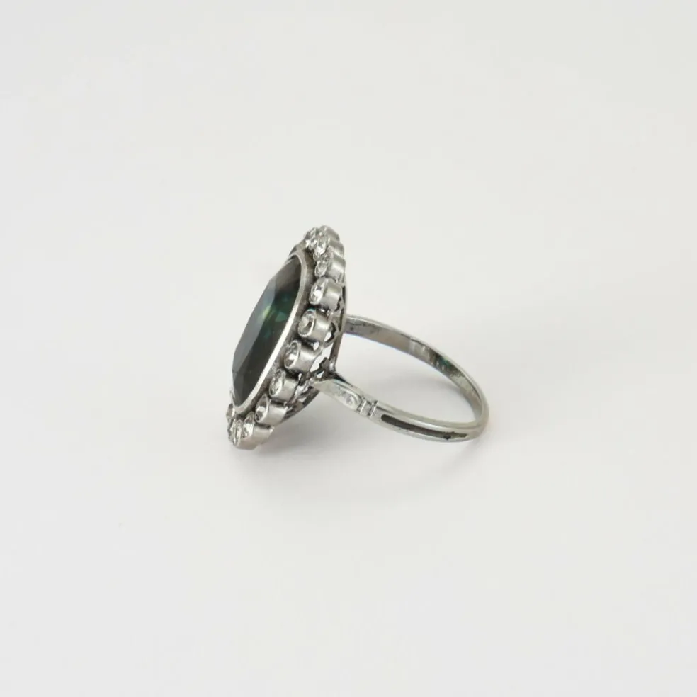 Bague Platine Saphir & Diamants