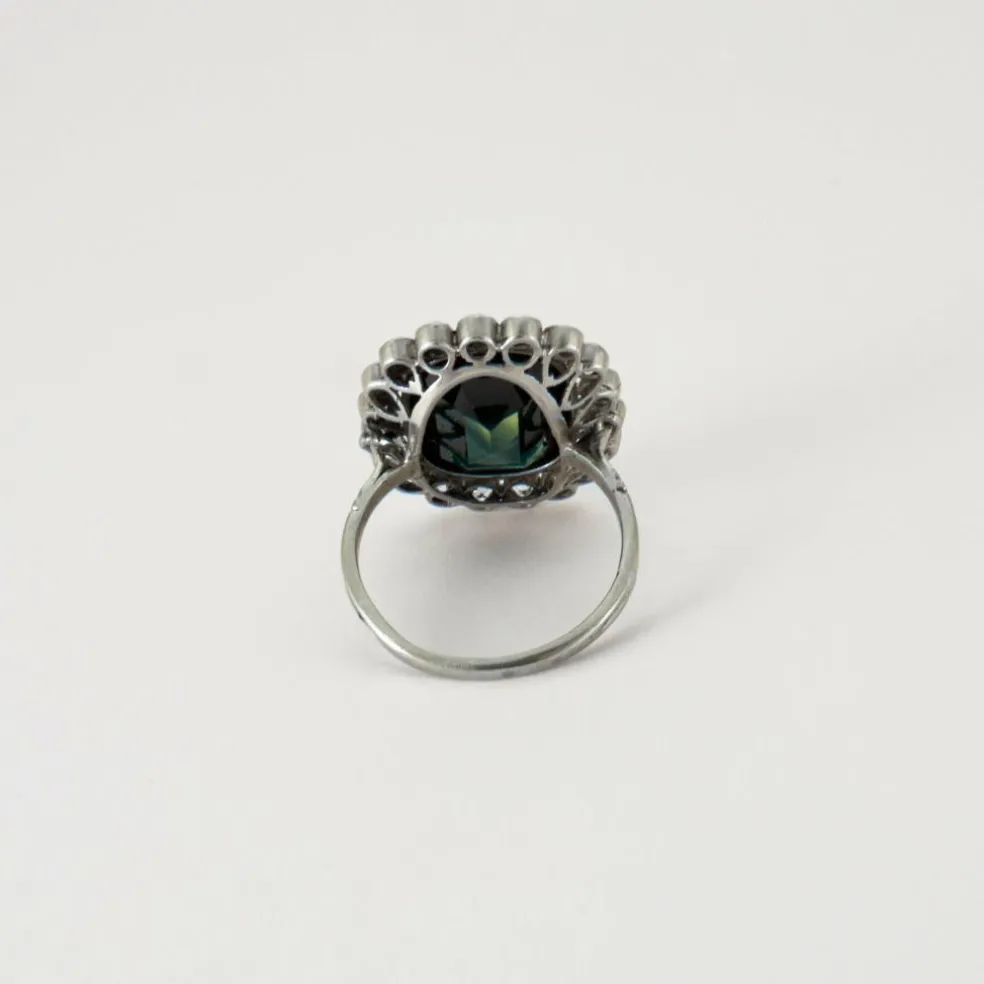 Bague Platine Saphir & Diamants
