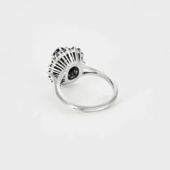 Bague platine, saphir 1.20ct, diamants 1ct