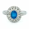Bague Platine Saphir Diamants
