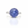Bague Platine Saphir Diamants