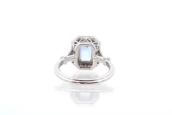 Bague platine saphir diamants