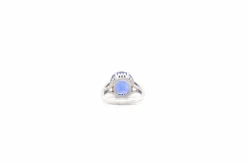 Bague Platine Saphir Diamants