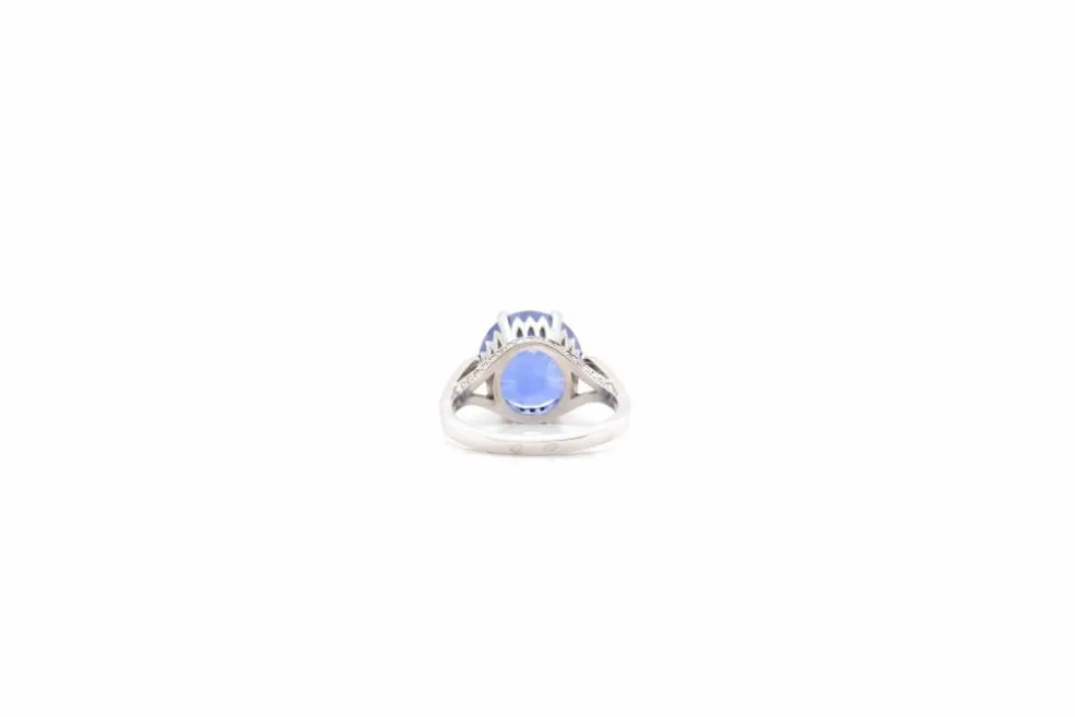 Bague Platine Saphir Diamants