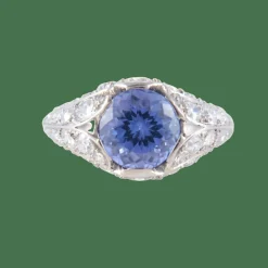 Bague Platine Tanzanite Diamants