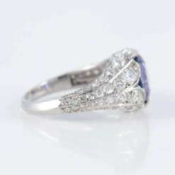 Bague Platine Tanzanite Diamants