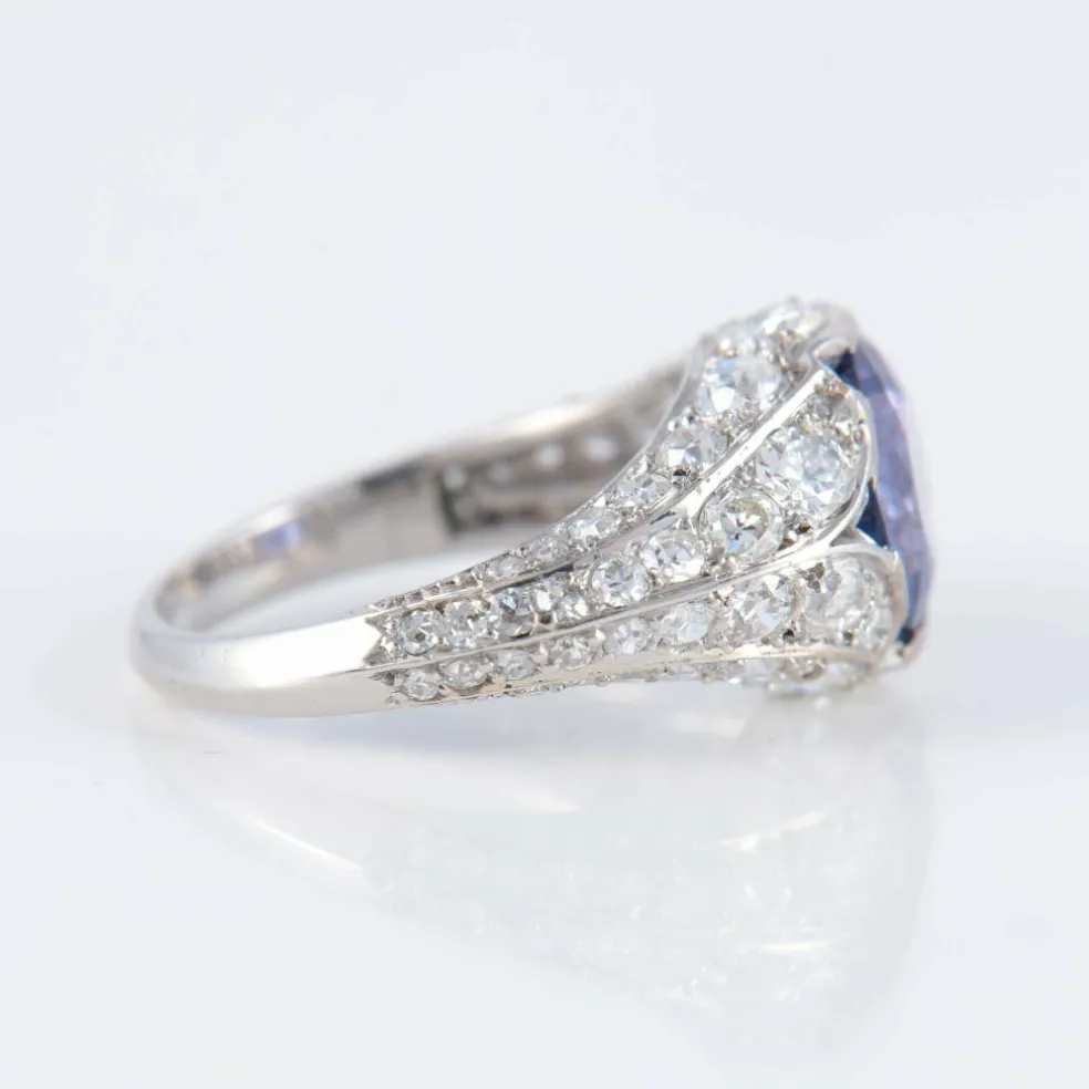 Bague Platine Tanzanite Diamants