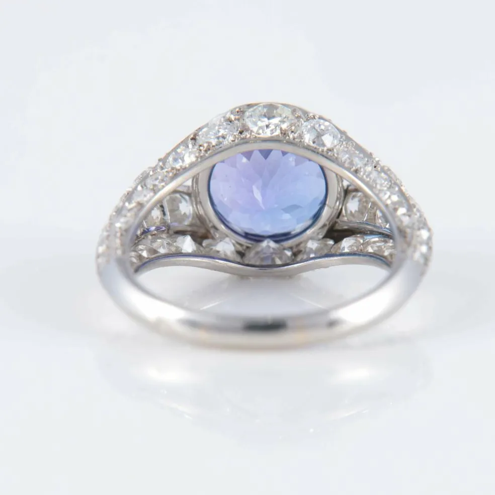 Bague Platine Tanzanite Diamants