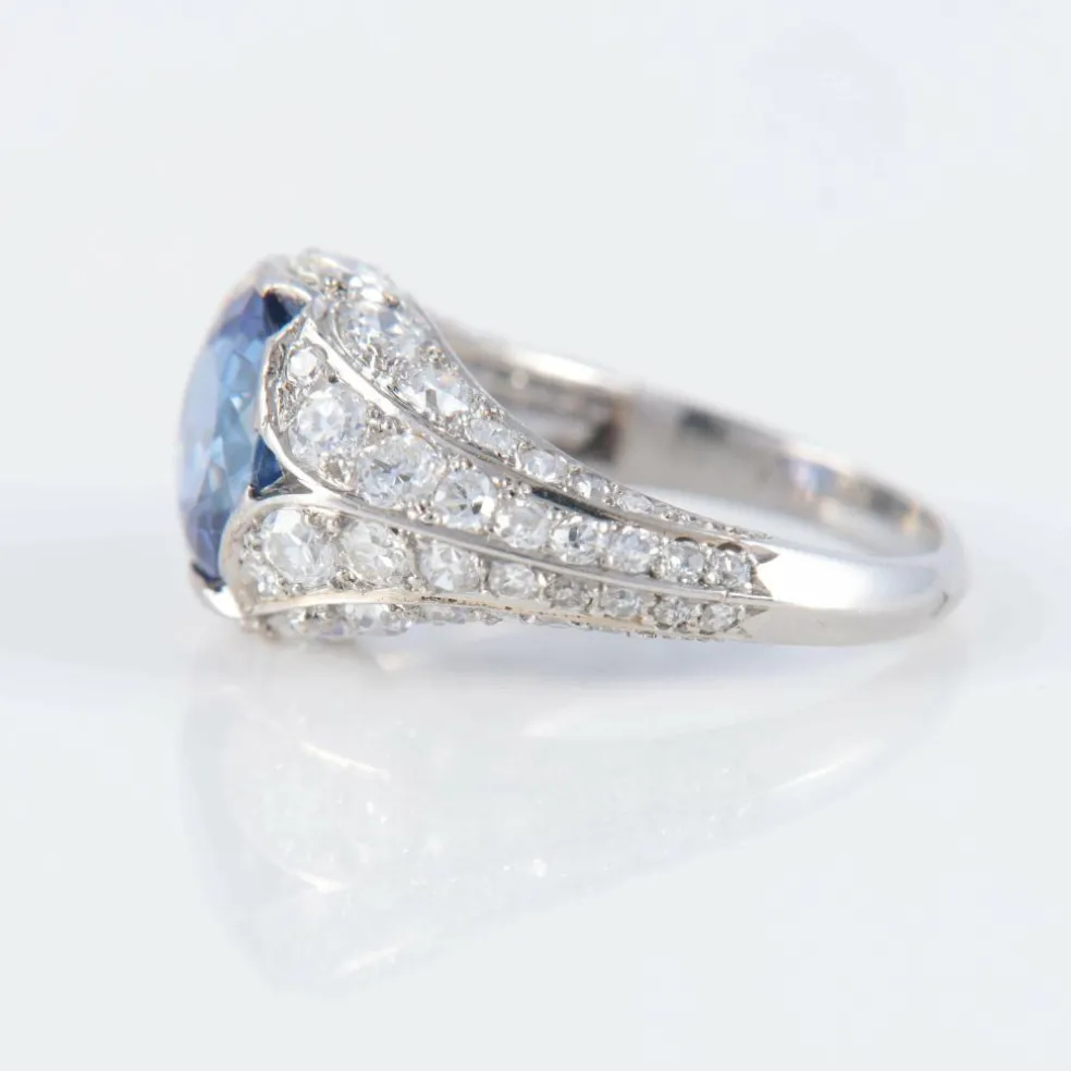 Bague Platine Tanzanite Diamants
