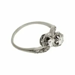 Bague platine Toi & Moi diamants