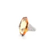 Bague platine, topaze 7,60cts, diamants