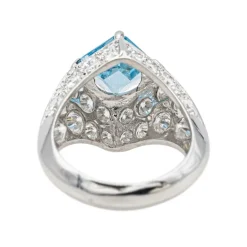 Bague Platine Topaze, Diamant