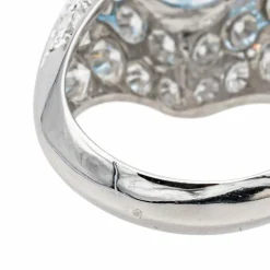 Bague Platine Topaze, Diamant