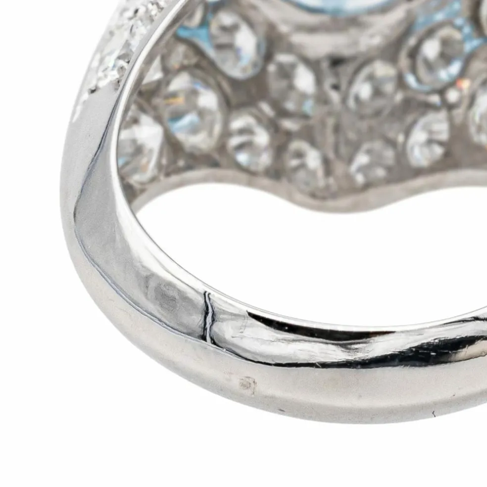 Bague Platine Topaze, Diamant