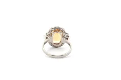 Bague platine, topaze et diamants