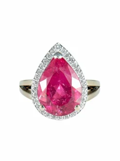 Bague Pois Rubellite