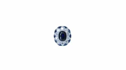 Bague Pompadour Art Déco Saphir et Diamants