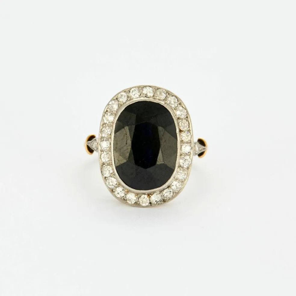 Bague Pompadour Art Déco Saphir
