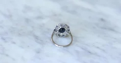 Bague Pompadour Art Déco Saphir et Diamants