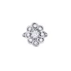 Bague pompadour diamants or blanc et platine