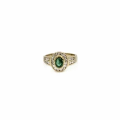 Bague pompadour émeraude