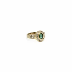 Bague pompadour émeraude