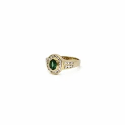 Bague pompadour émeraude