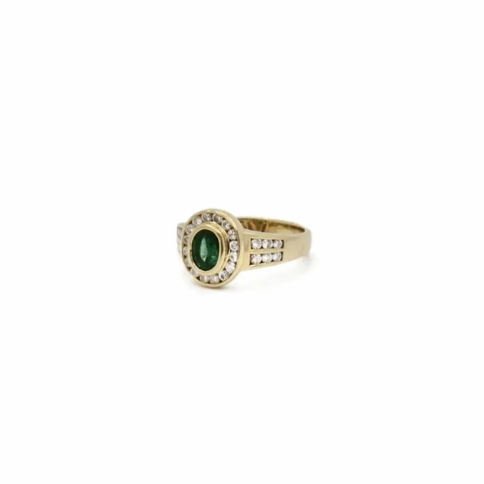 Bague pompadour émeraude