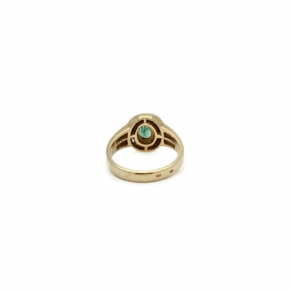 Bague pompadour émeraude