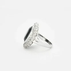 Bague Pompadour or blanc