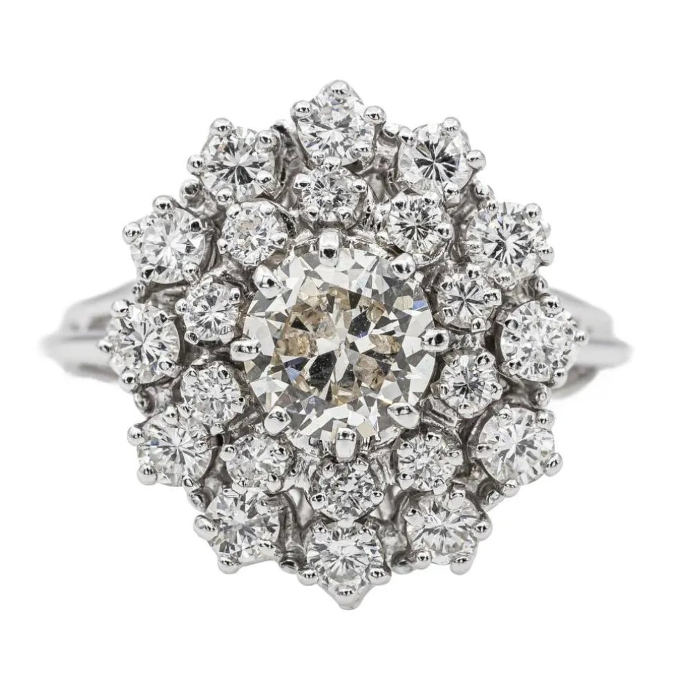 Bague Pompadour Or blanc Diamant