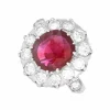 Bague Pompadour Or blanc Rubis Diamants