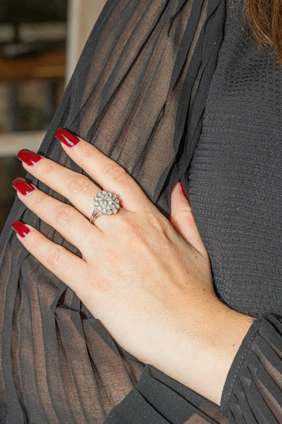 Bague Pompadour Or blanc Diamant