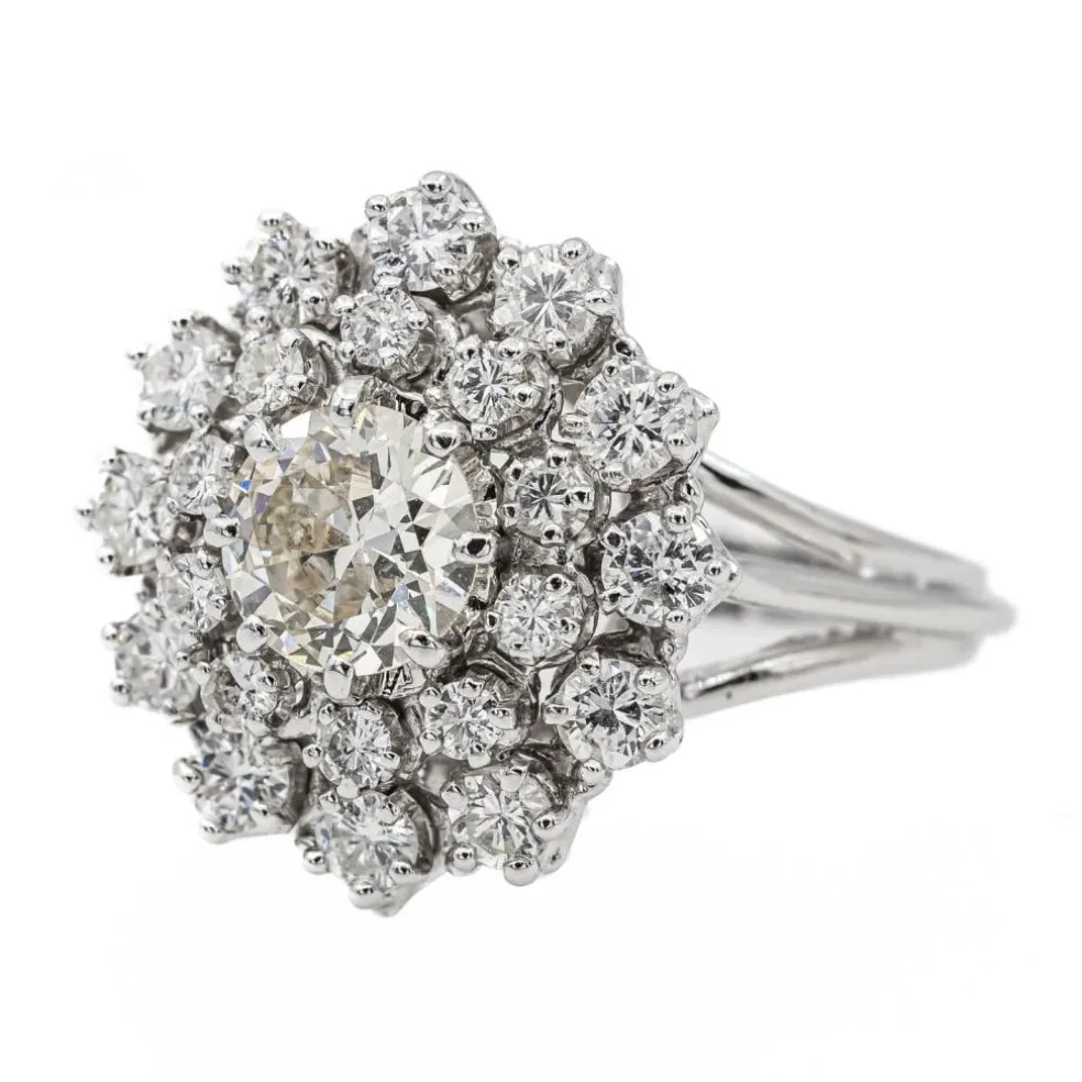 Bague Pompadour Or blanc Diamant
