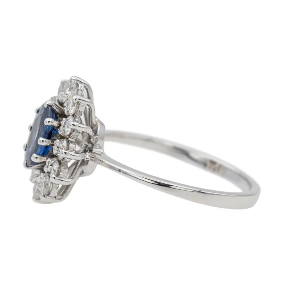 Bague Pompadour Or blanc Saphir