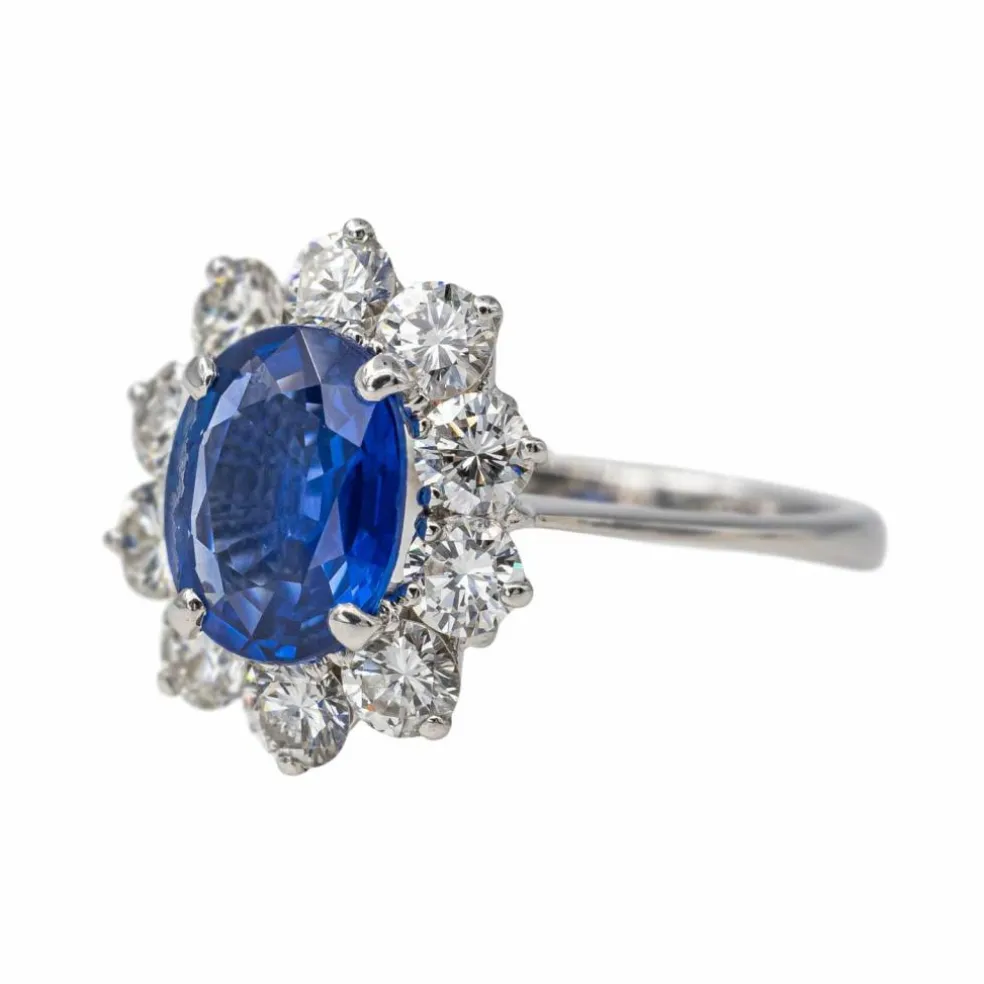 Bague Pompadour Or blanc Saphir