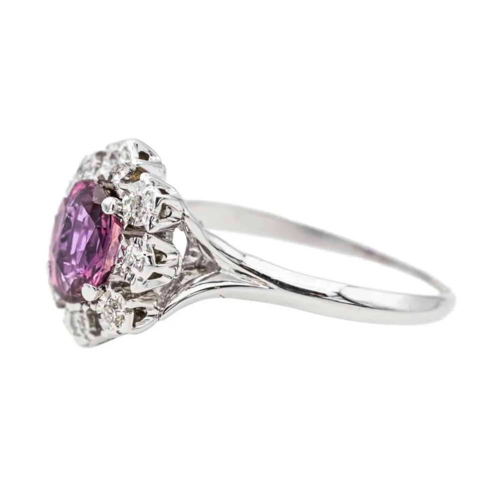 Bague Pompadour Or blanc Rubis