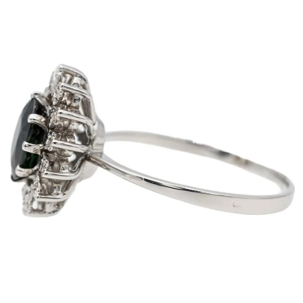 Bague Pompadour Or blanc Saphir