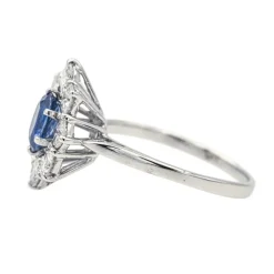 Bague Pompadour Or blanc Saphir, Diamant
