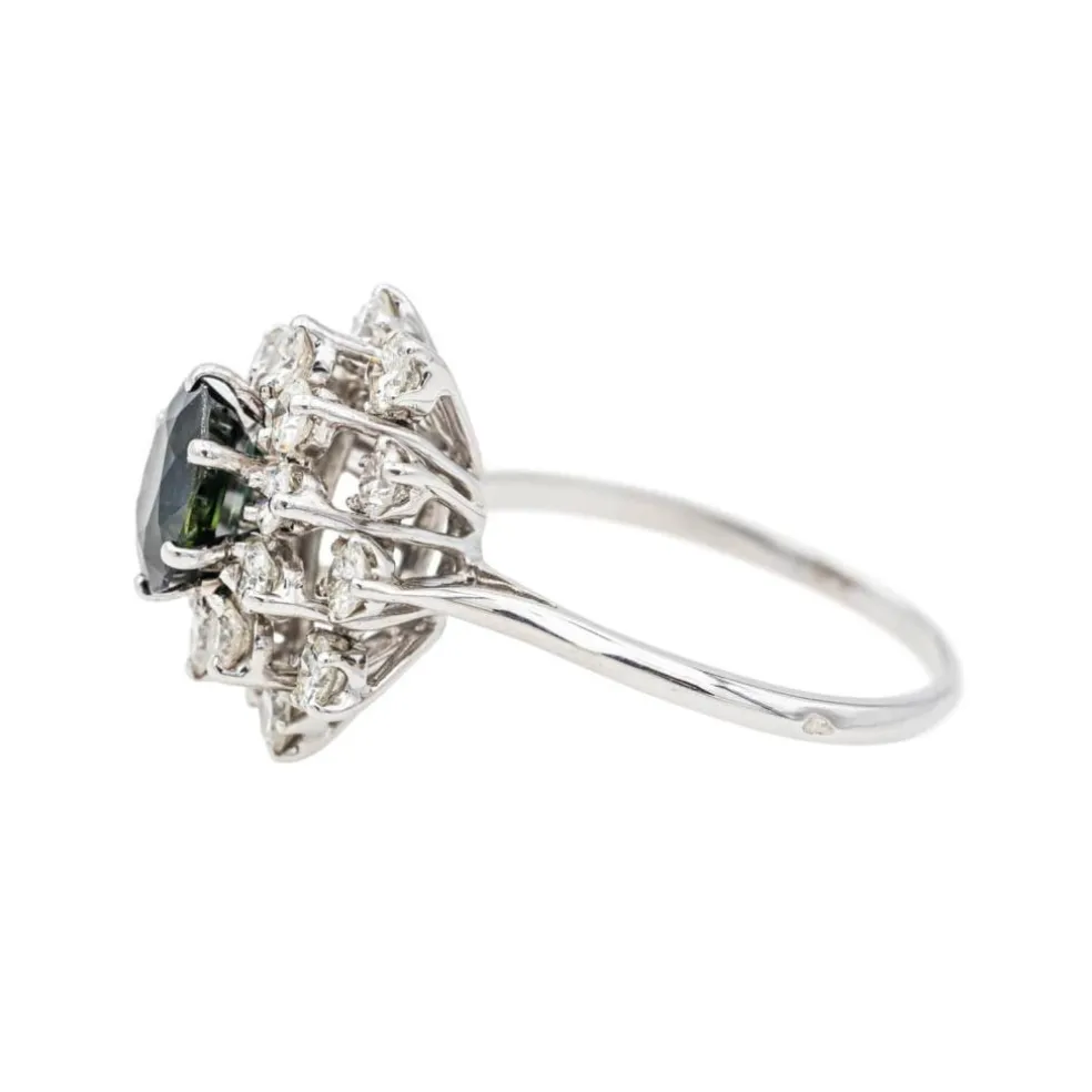 Bague Pompadour Or blanc Saphir