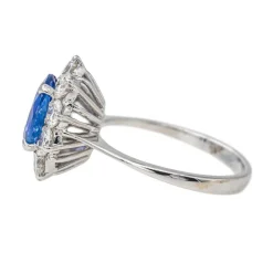 Bague Pompadour Or blanc Saphir