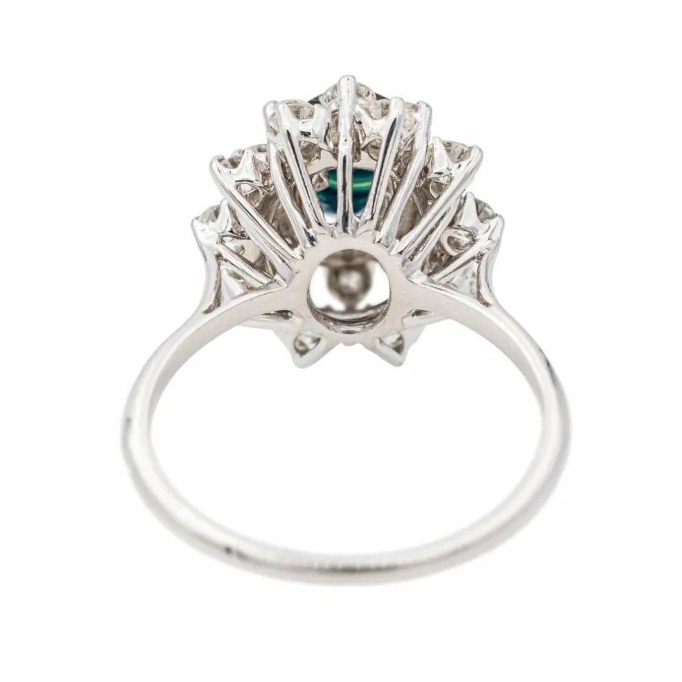 Bague Pompadour Or blanc Saphir