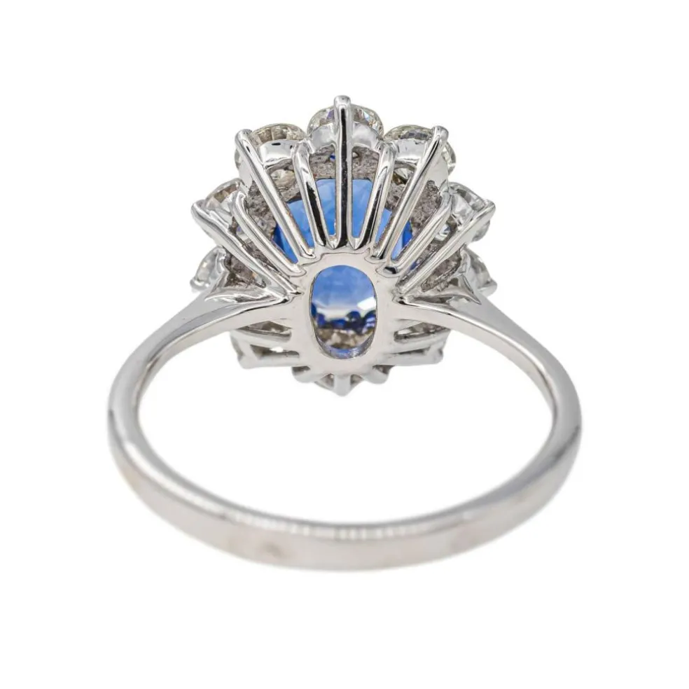 Bague Pompadour Or blanc Saphir