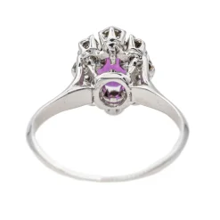 Bague Pompadour Or blanc Rubis