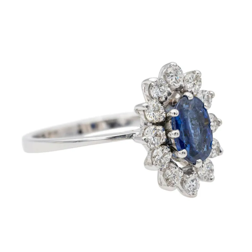 Bague Pompadour Or blanc Saphir