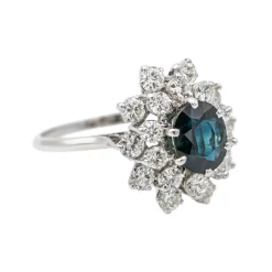 Bague Pompadour Or blanc Saphir