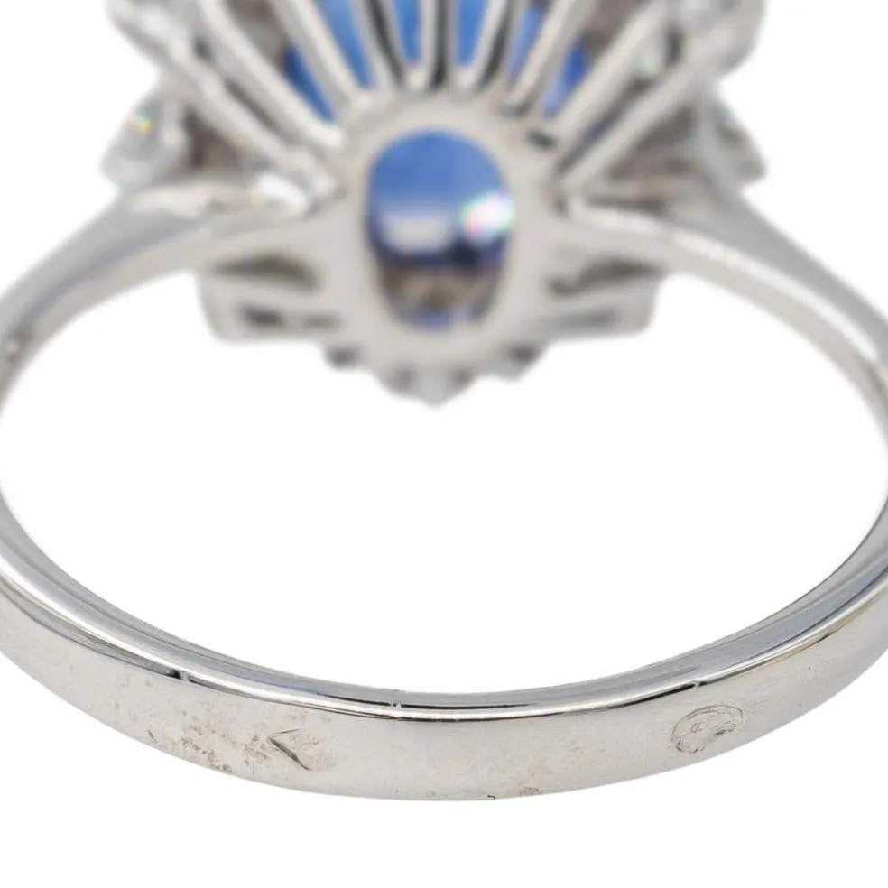 Bague Pompadour Or blanc Saphir