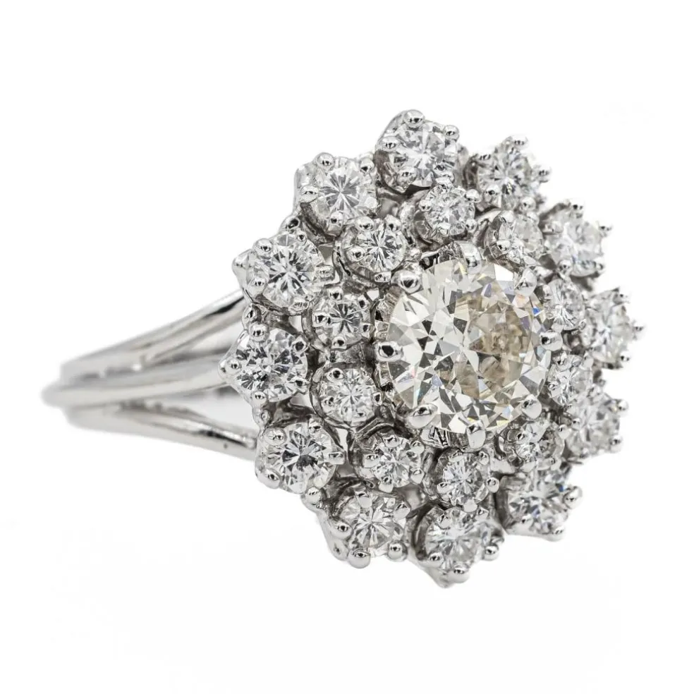 Bague Pompadour Or blanc Diamant