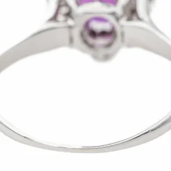 Bague Pompadour Or blanc Rubis
